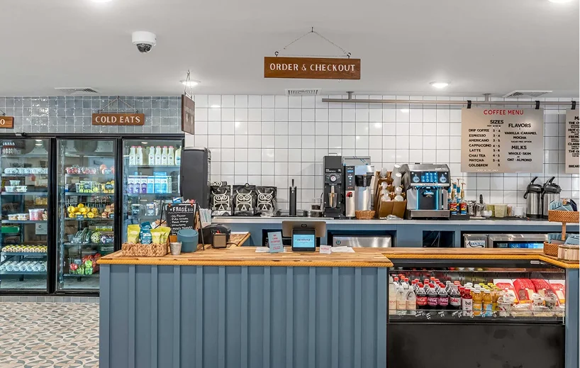 counter of cafe